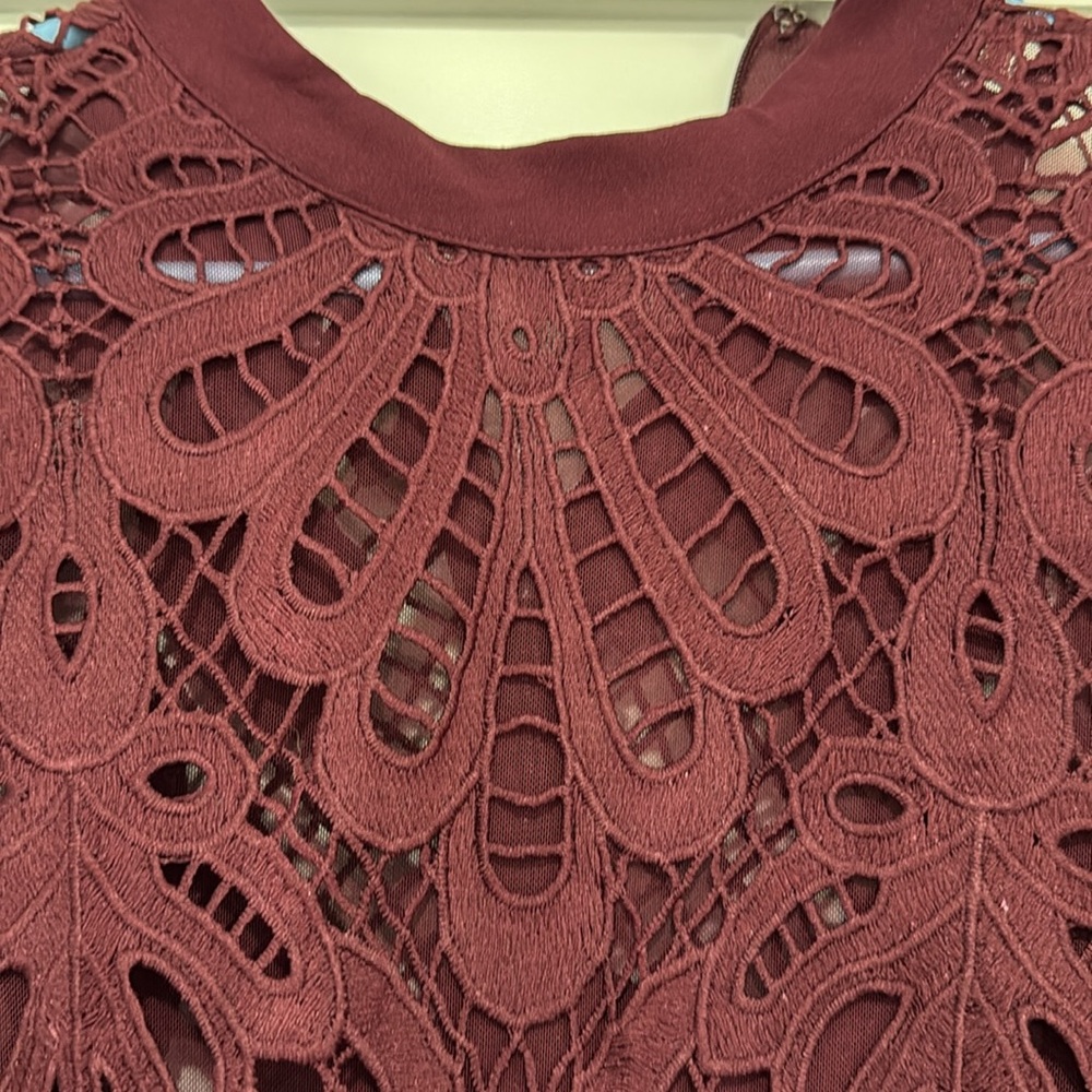 Valentine maroon/wine colored jumpsuit. Size Medium. - Picture 4 of 8